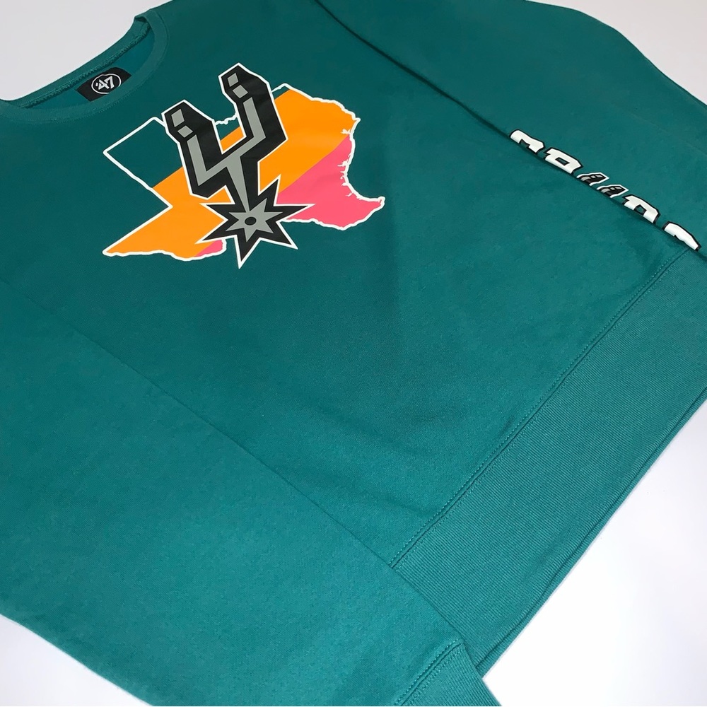 San Antonio Spurs '47 Teal 22/23 City Edition Two-Peat Sweatshirt-Size XL New - Picture 3 of 11